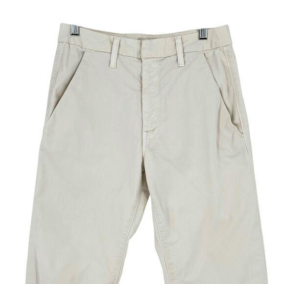 Mother The Straight Ankle Shaker Prep Pants Size 27 Preppy Classic Ivory Chino - Picture 2 of 11